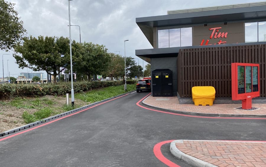 Duradrain Kerbfix installed at Tim Hortons’ biggest UK drive-thru